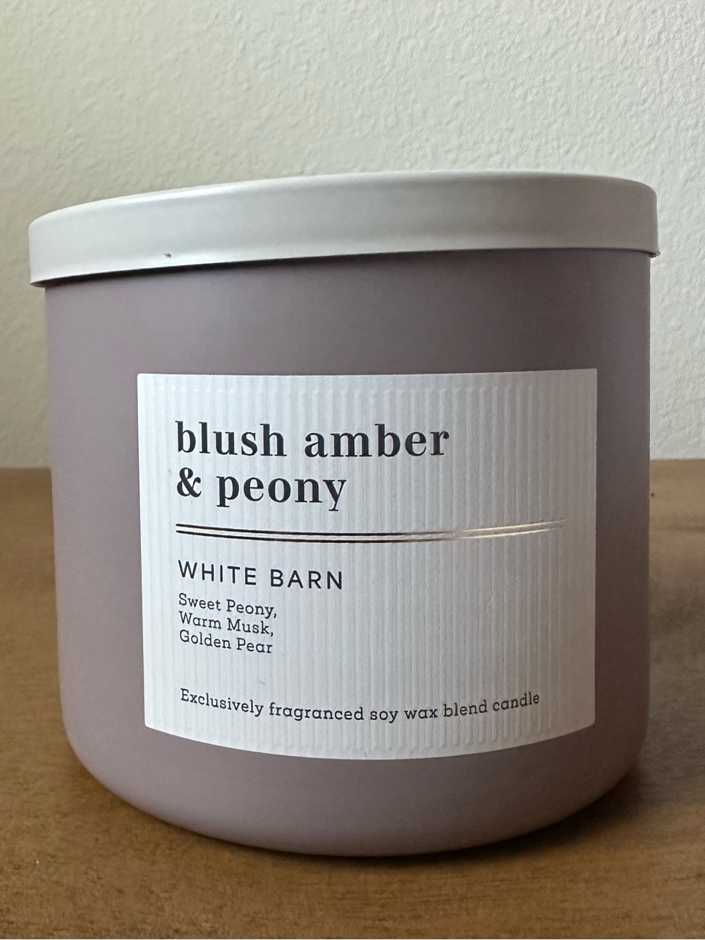 NEW bath and body works Blush Amber & Peony 3 wick candle NEW